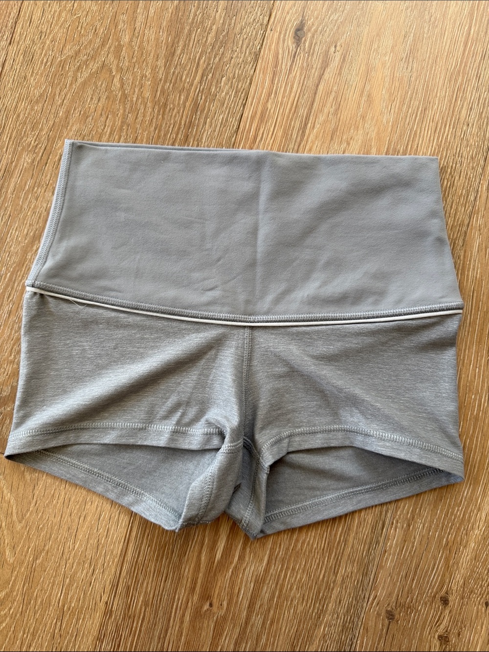lululemon athletica Women's Fold-Over High-Rise Athletic Shorts in Light Gray